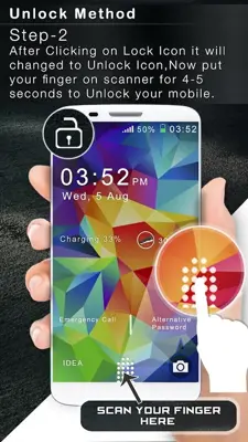 Fingerprint Lock Screen Prank android App screenshot 3